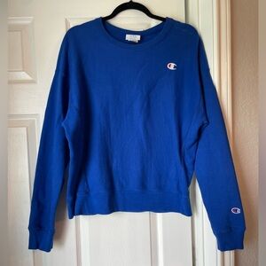Champion Royal Blue Reverse Weave Crewneck Sweatshirt C Logo